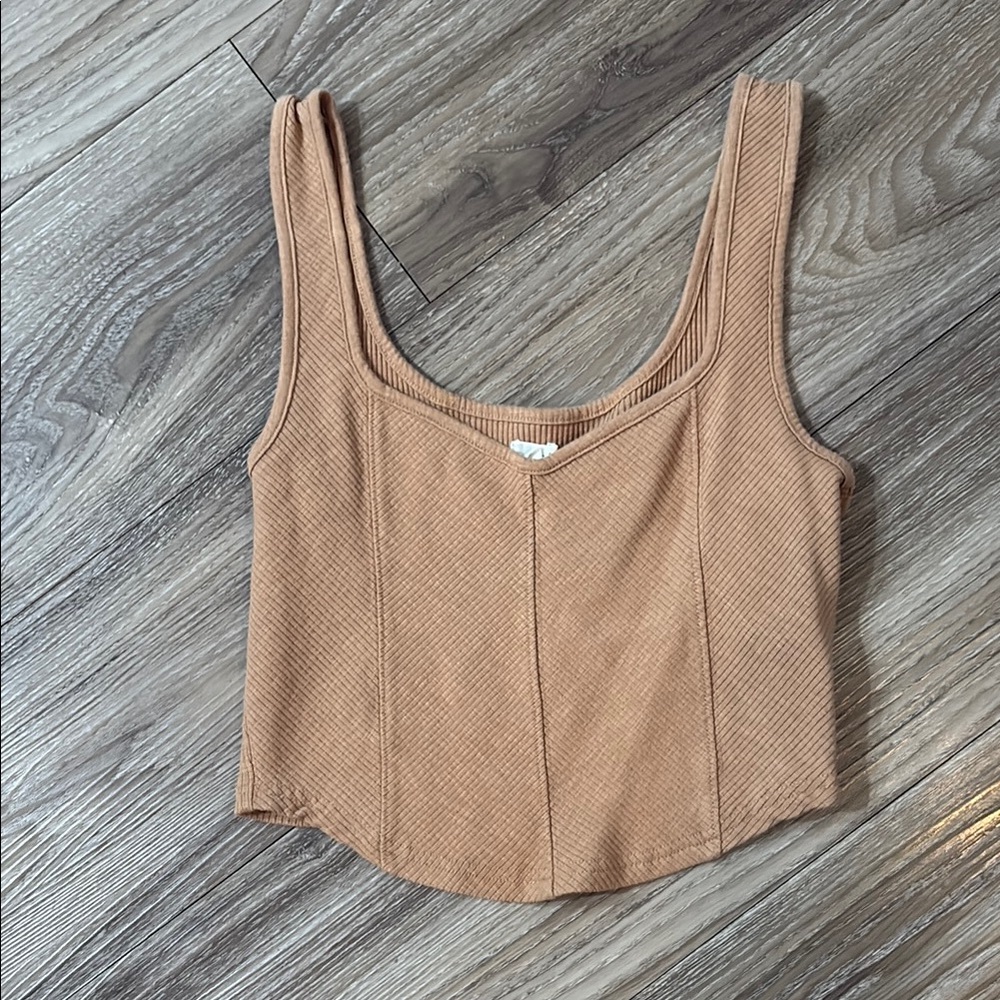 Cropped Ribbed Aerie Top